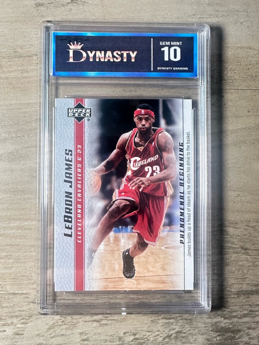 LeBron James Rookie 2004 UD Phenomenal Beginnings #11 Gem Mint 10 Novelty Card.